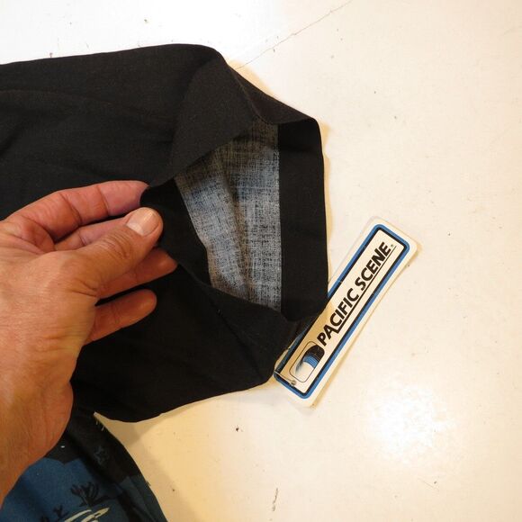 DEADSTOCK VINTAGE PACIFIC SCENE HOT ROD 50s DINER HAWAIIAN SHIRT Mens L - Picture 5 of 5